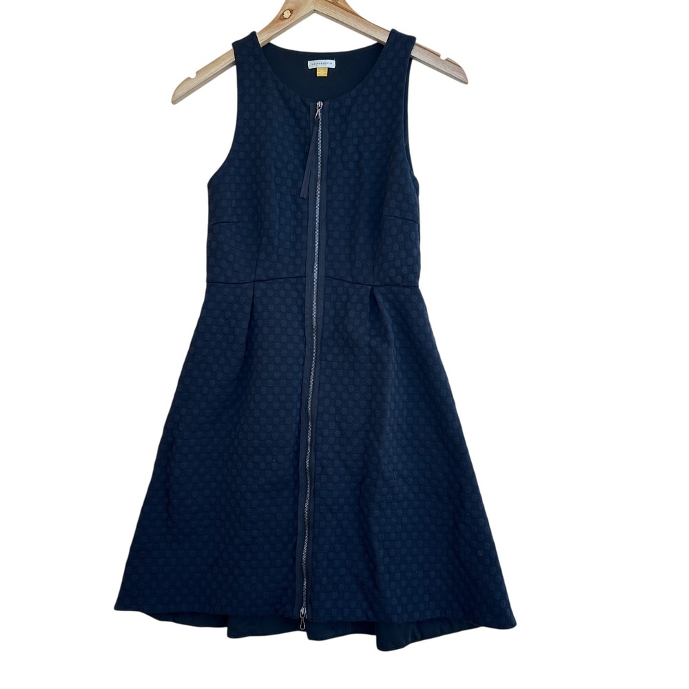 Anthropologie Leifsdottir Black Tonelle Dress‎ Fit & Flare  Polka Dot  Size 2
